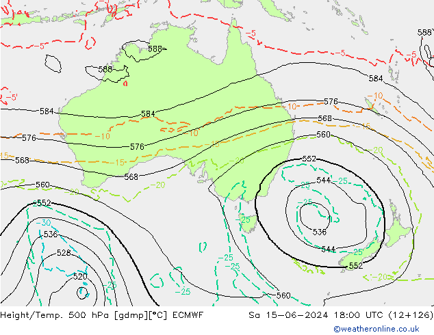 Z500/Rain (+SLP)/Z850 ECMWF sam 15.06.2024 18 UTC
