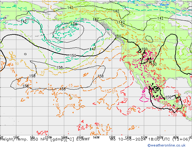 Z500/Rain (+SLP)/Z850 ECMWF pon. 10.06.2024 18 UTC