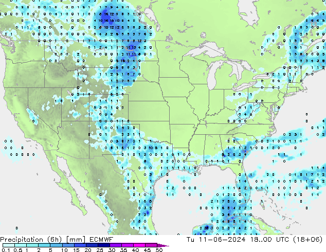 Z500/Rain (+SLP)/Z850 ECMWF mar 11.06.2024 00 UTC