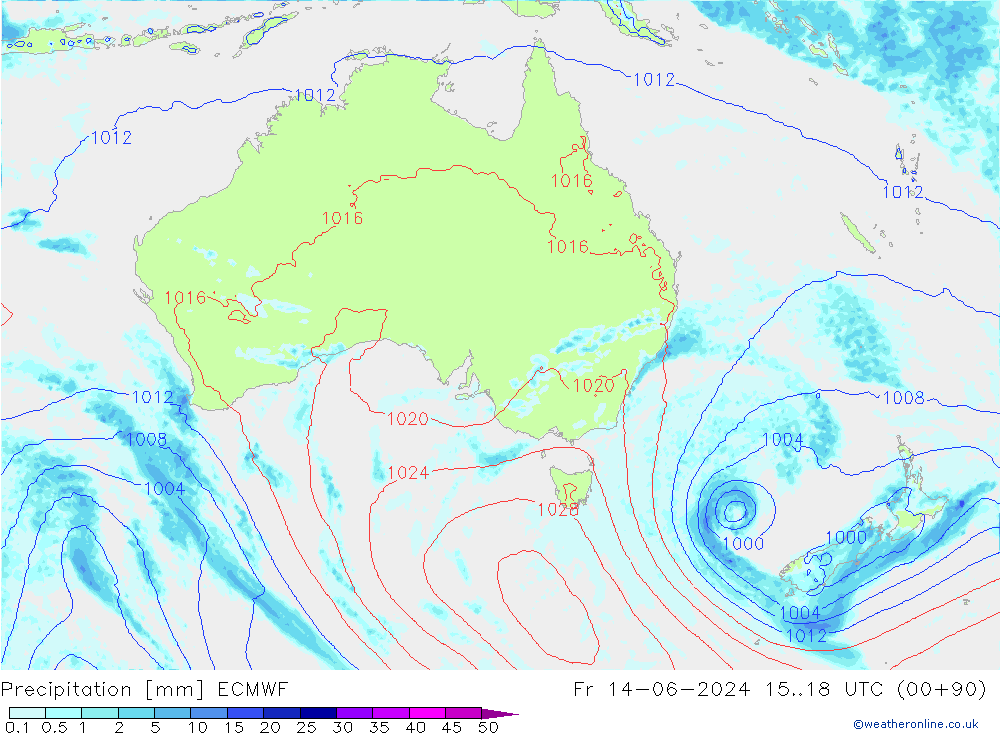 precipitação ECMWF Sex 14.06.2024 18 UTC