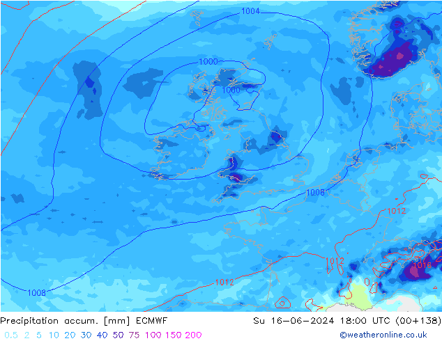 Precipitation accum. ECMWF Ne 16.06.2024 18 UTC