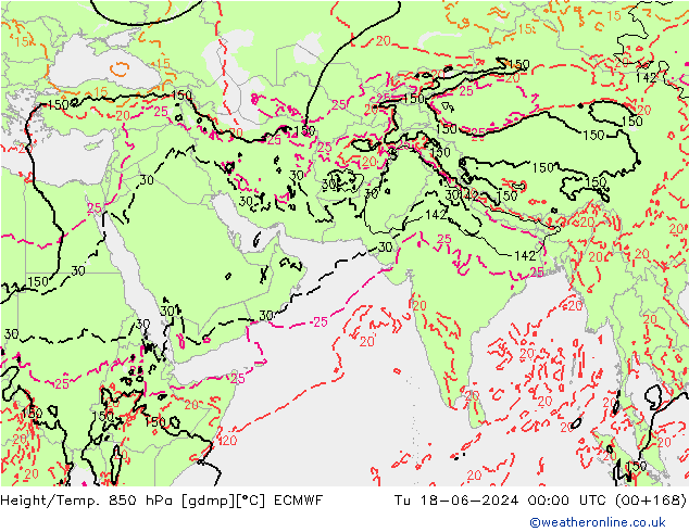Z500/Rain (+SLP)/Z850 ECMWF  18.06.2024 00 UTC