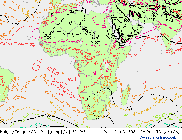 Z500/Rain (+SLP)/Z850 ECMWF mer 12.06.2024 18 UTC