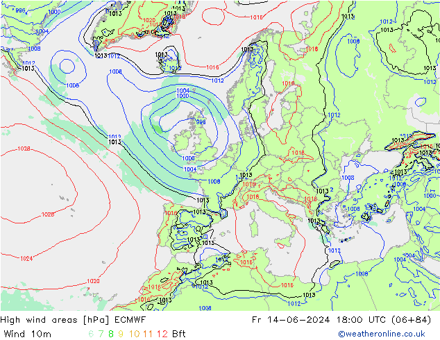 Sturmfelder ECMWF Fr 14.06.2024 18 UTC