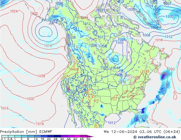 opad ECMWF śro. 12.06.2024 06 UTC