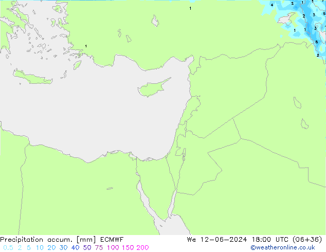 Precipitation accum. ECMWF St 12.06.2024 18 UTC