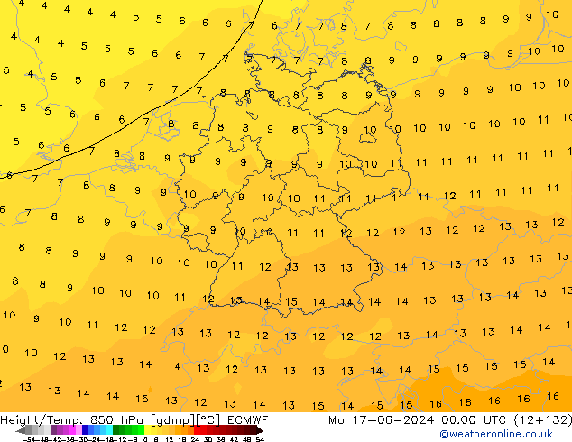 Z500/Rain (+SLP)/Z850 ECMWF  17.06.2024 00 UTC