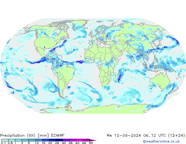 Z500/Rain (+SLP)/Z850 ECMWF 星期三 12.06.2024 12 UTC