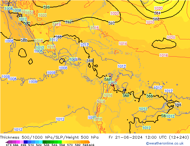 Thck 500-1000hPa ECMWF Fr 21.06.2024 12 UTC