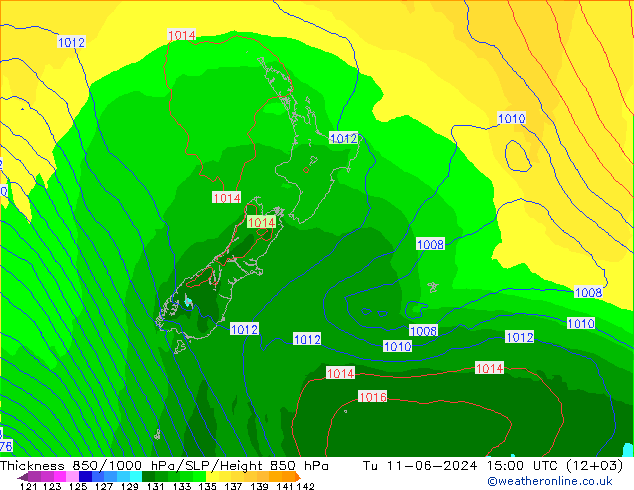 Thck 850-1000 hPa ECMWF Ter 11.06.2024 15 UTC