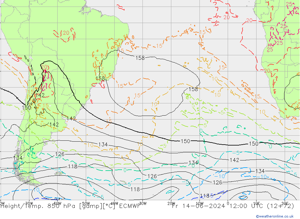 Z500/Regen(+SLP)/Z850 ECMWF vr 14.06.2024 12 UTC