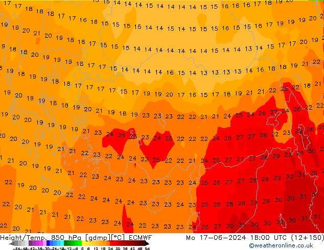 Z500/Rain (+SLP)/Z850 ECMWF  17.06.2024 18 UTC