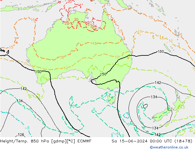 Z500/Rain (+SLP)/Z850 ECMWF So 15.06.2024 00 UTC