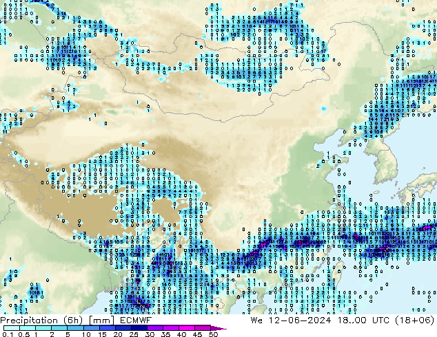 Z500/Rain (+SLP)/Z850 ECMWF ср 12.06.2024 00 UTC