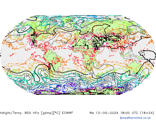 Z500/Rain (+SLP)/Z850 ECMWF We 12.06.2024 18 UTC