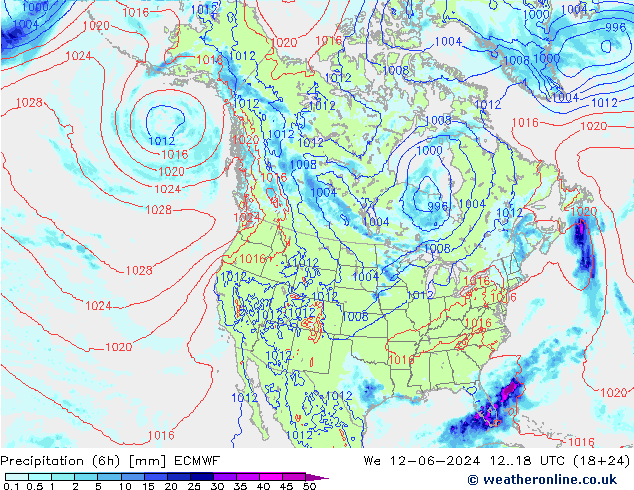 Z500/Rain (+SLP)/Z850 ECMWF mié 12.06.2024 18 UTC