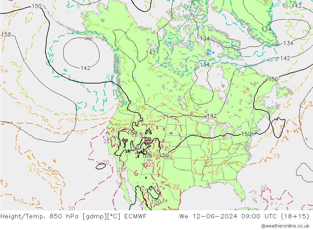 Height/Temp. 850 hPa ECMWF  12.06.2024 09 UTC