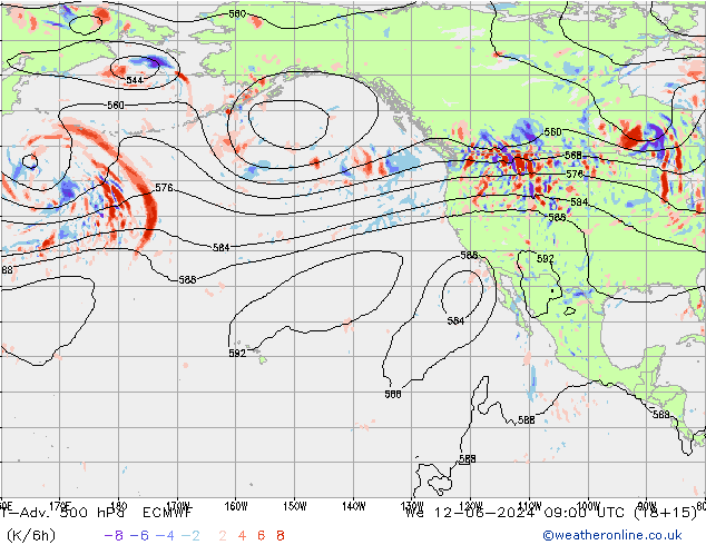 T-Adv. 500 hPa ECMWF wo 12.06.2024 09 UTC