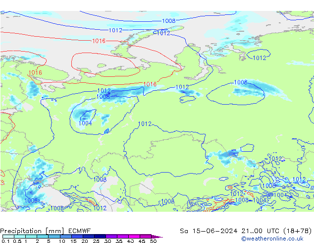 precipitação ECMWF Sáb 15.06.2024 00 UTC