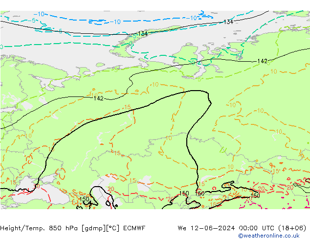 Z500/Regen(+SLP)/Z850 ECMWF wo 12.06.2024 00 UTC