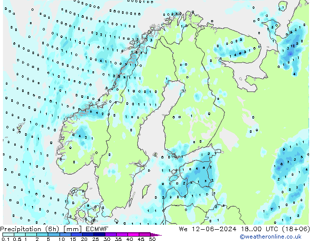 Z500/Rain (+SLP)/Z850 ECMWF Mi 12.06.2024 00 UTC