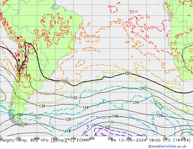 Z500/Rain (+SLP)/Z850 ECMWF  12.06.2024 18 UTC