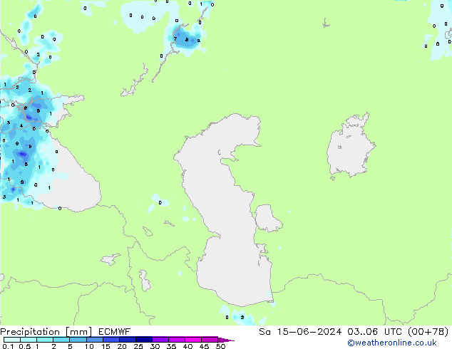 Precipitazione ECMWF sab 15.06.2024 06 UTC