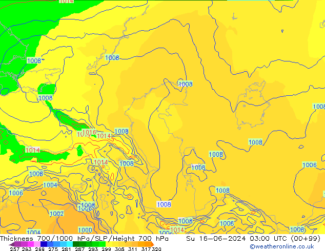 Thck 700-1000 hPa ECMWF Su 16.06.2024 03 UTC