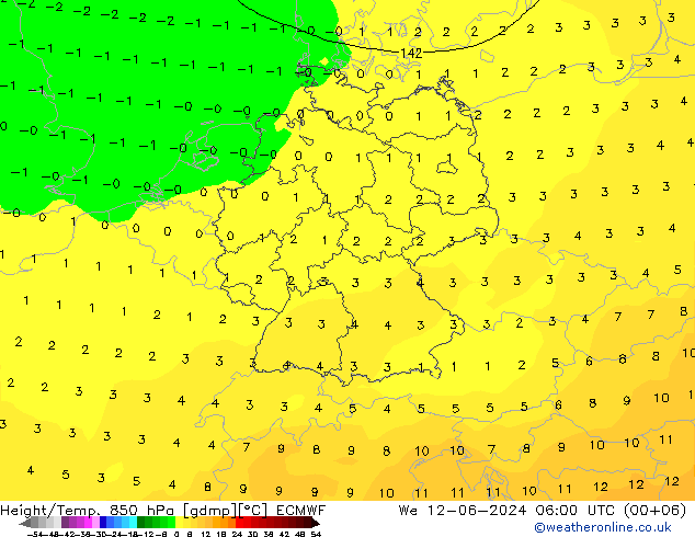 Z500/Rain (+SLP)/Z850 ECMWF ср 12.06.2024 06 UTC