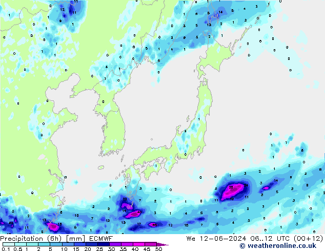 Z500/Rain (+SLP)/Z850 ECMWF We 12.06.2024 12 UTC