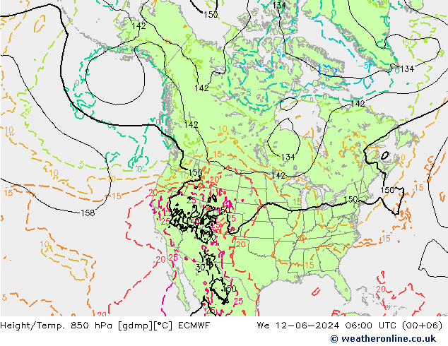 Z500/Rain (+SLP)/Z850 ECMWF Mi 12.06.2024 06 UTC