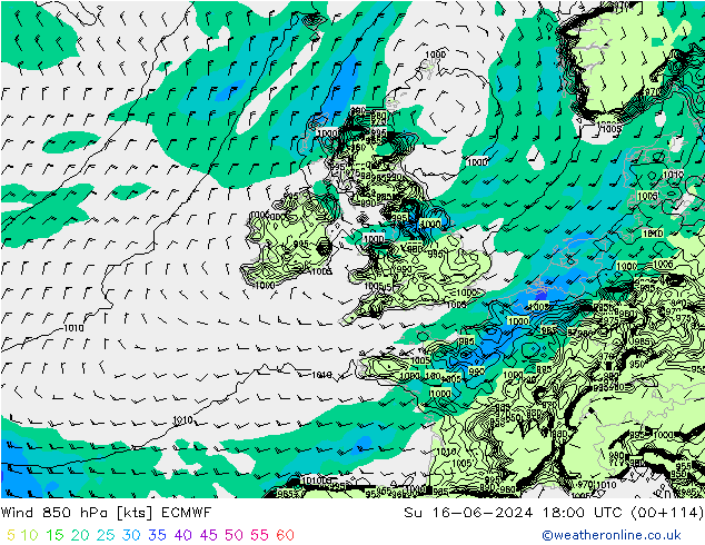  850 hPa ECMWF  16.06.2024 18 UTC