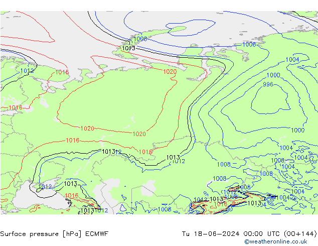 pression de l'air ECMWF mar 18.06.2024 00 UTC