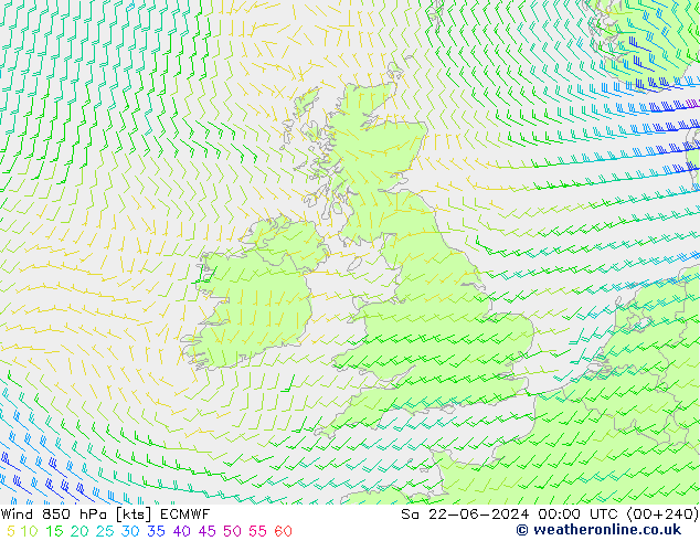  850 hPa ECMWF  22.06.2024 00 UTC