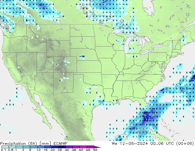 Z500/Rain (+SLP)/Z850 ECMWF We 12.06.2024 06 UTC