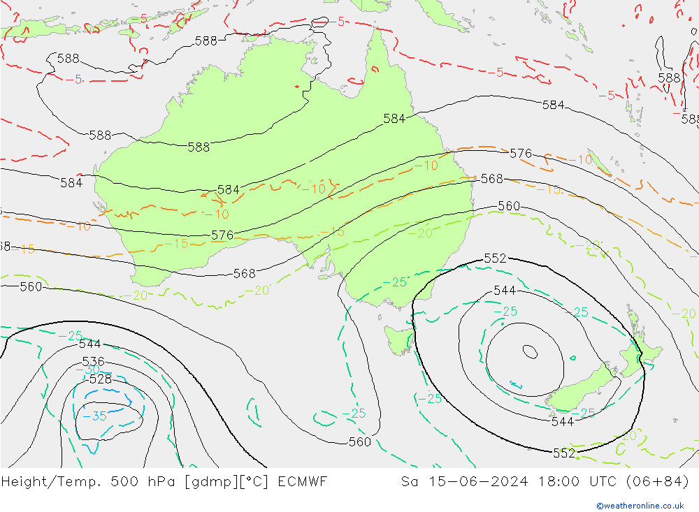 Z500/Rain (+SLP)/Z850 ECMWF so. 15.06.2024 18 UTC