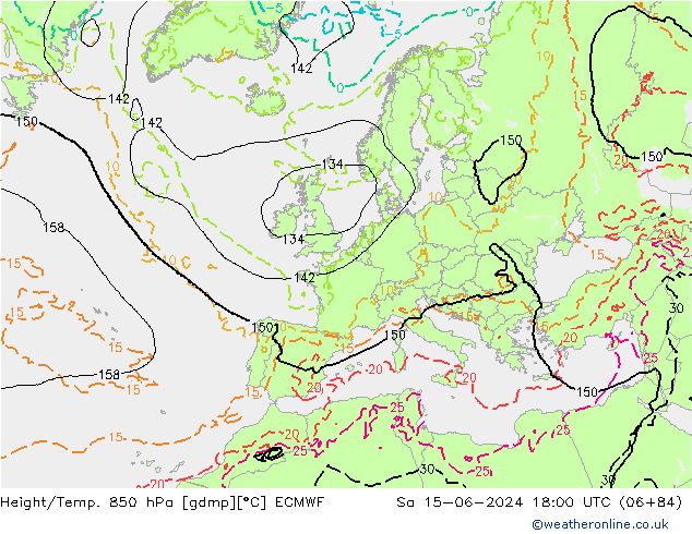 Z500/Rain (+SLP)/Z850 ECMWF sáb 15.06.2024 18 UTC