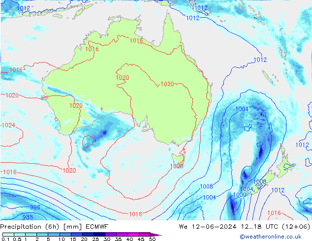 Z500/Rain (+SLP)/Z850 ECMWF We 12.06.2024 18 UTC