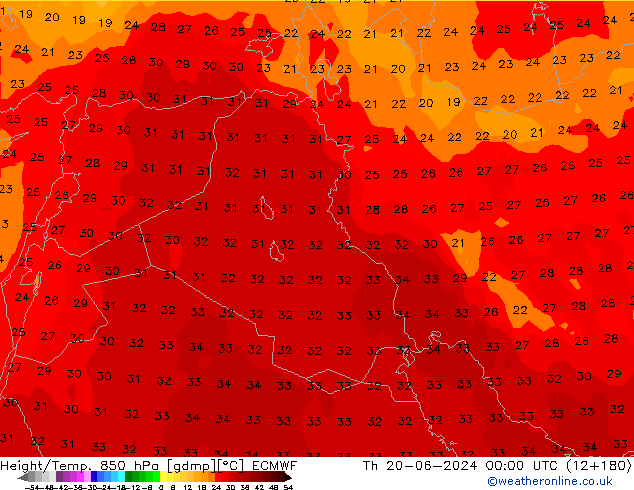 Z500/Rain (+SLP)/Z850 ECMWF Th 20.06.2024 00 UTC