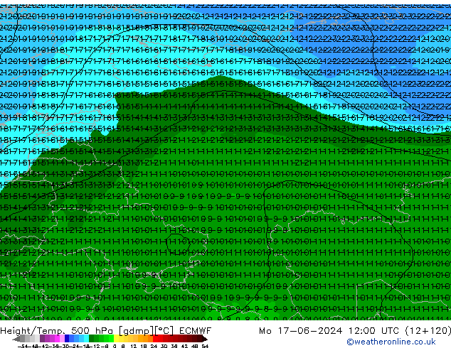 Z500/Rain (+SLP)/Z850 ECMWF Seg 17.06.2024 12 UTC