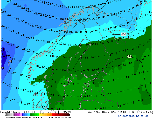 Z500/Rain (+SLP)/Z850 ECMWF ��� 19.06.2024 18 UTC