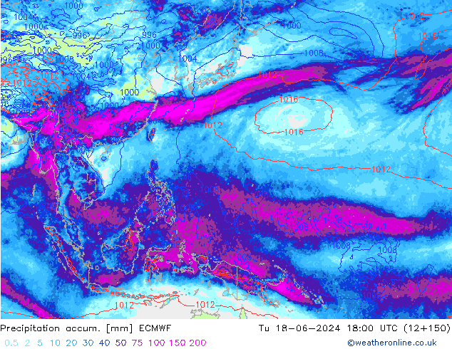 Precipitation accum. ECMWF  18.06.2024 18 UTC