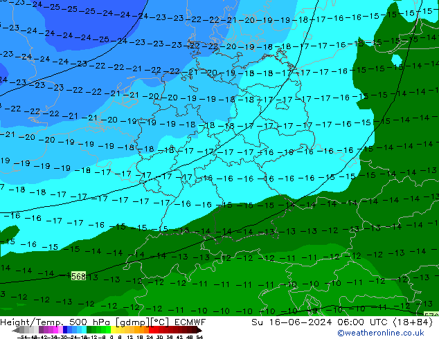 Z500/Rain (+SLP)/Z850 ECMWF Ne 16.06.2024 06 UTC