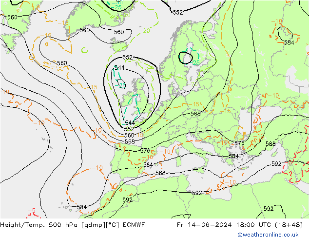 Z500/Rain (+SLP)/Z850 ECMWF pt. 14.06.2024 18 UTC