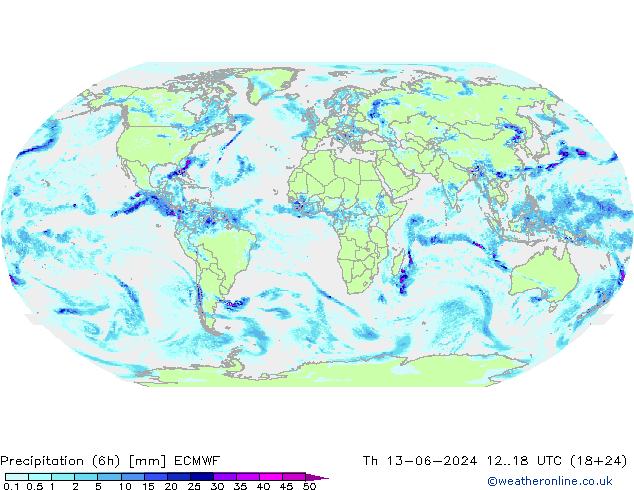 Z500/Rain (+SLP)/Z850 ECMWF Th 13.06.2024 18 UTC