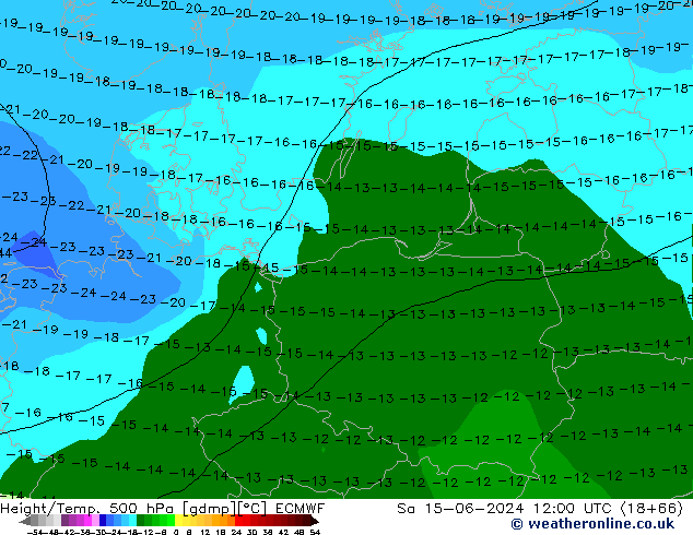 Z500/Rain (+SLP)/Z850 ECMWF So 15.06.2024 12 UTC