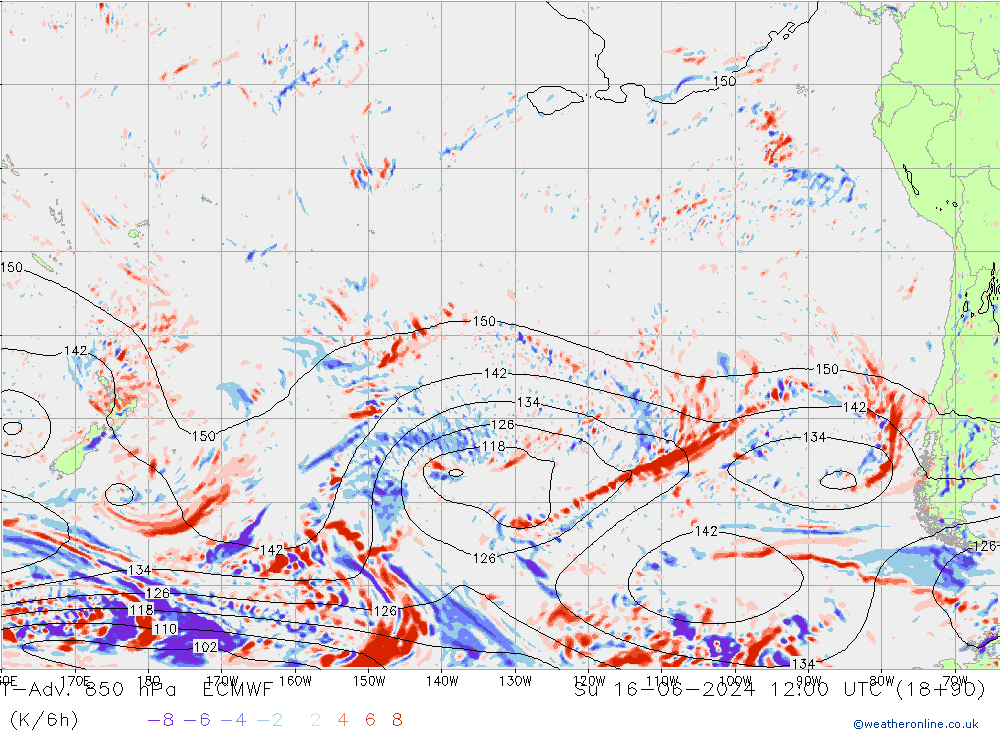 T-Adv. 850 hPa ECMWF dim 16.06.2024 12 UTC