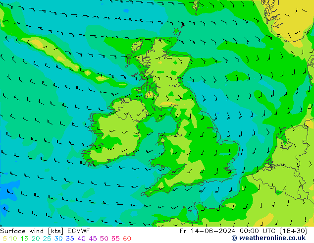  10 m ECMWF  14.06.2024 00 UTC