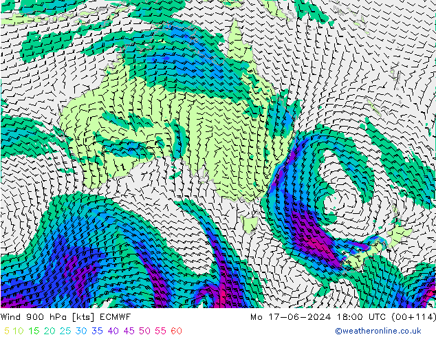 Wind 900 hPa ECMWF ma 17.06.2024 18 UTC