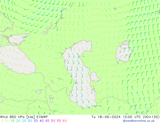 Vent 850 hPa ECMWF mar 18.06.2024 12 UTC